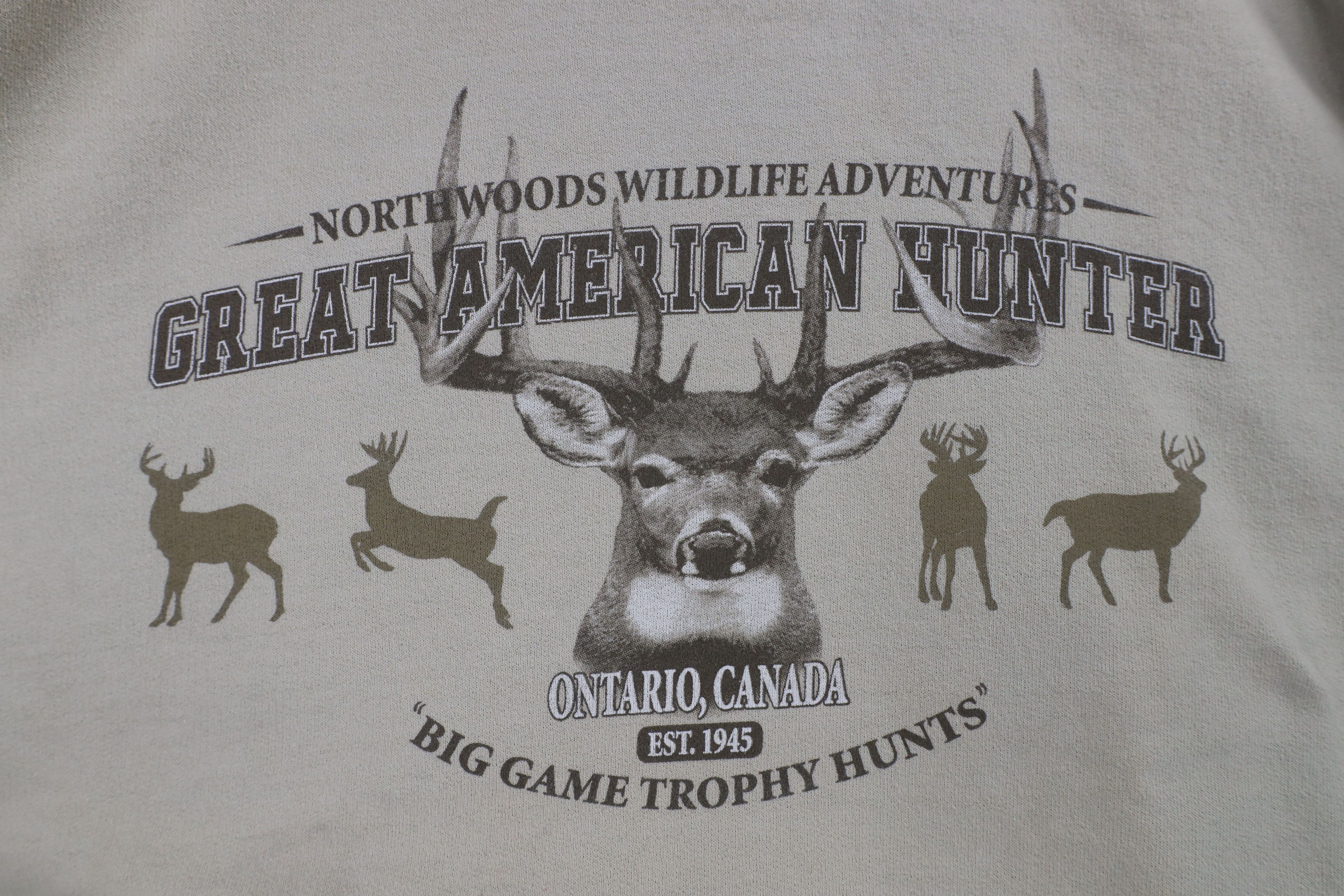 Vintage Vintage 90s Streetwear Great American Hunter Deer Sweatshirt Size US L / EU 52-54 / 3 - 4 Thumbnail