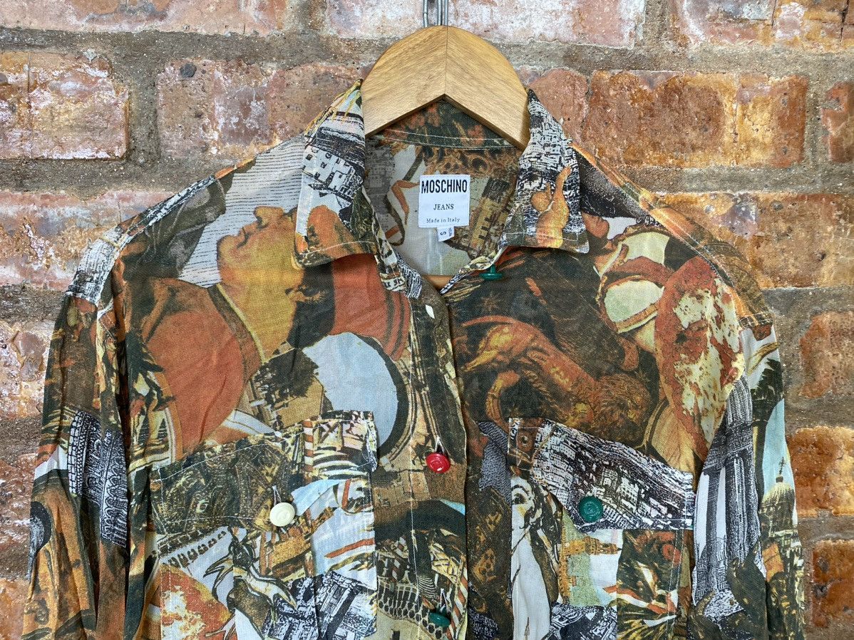 Moschino 1990s Iconic renaissance 100% rayon shirt Size M / US 6-8 / IT 42-44 - 3 Thumbnail