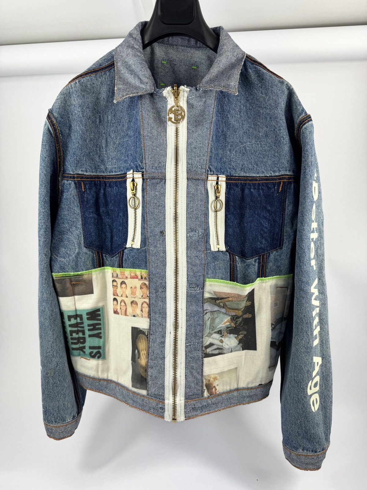 Better With Age BROGUE RECONSTRUCTED PATCH WORK REVERSIBLE TRUCKER JACKET Size US XL / EU 56 / 4 - 2 Thumbnail