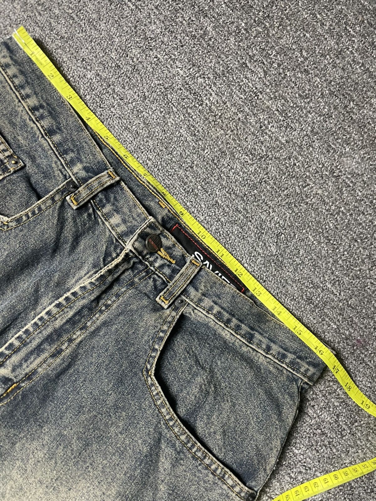 Japanese Brand × Vintage Vintage SAVIER Wash Selvedge Jeans (91) Size US 33 - 7 Thumbnail