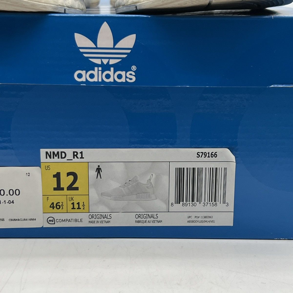 Adidas NMD_R1 all white Size US 12 / EU 45 - 6 Thumbnail