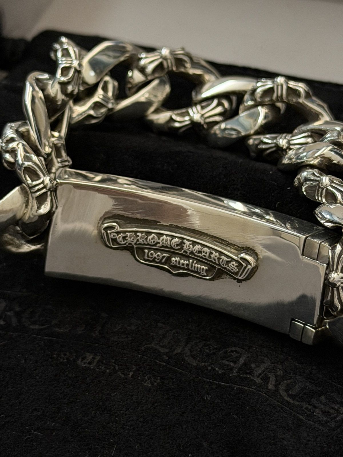 Chrome Hearts Chrome Hearts Floral Cross Fancy Link ID Bracelet Size ONE SIZE - 14 Thumbnail