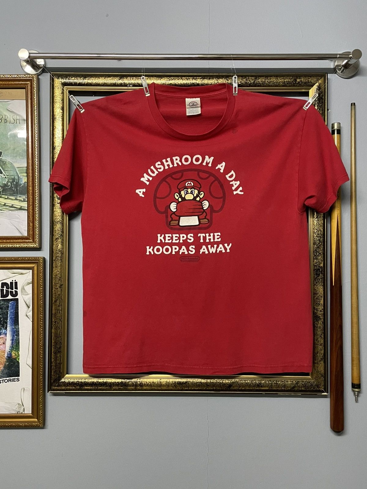 Vintage Y2K Super Mario Mushroom Day Graphic Streetwear Tee