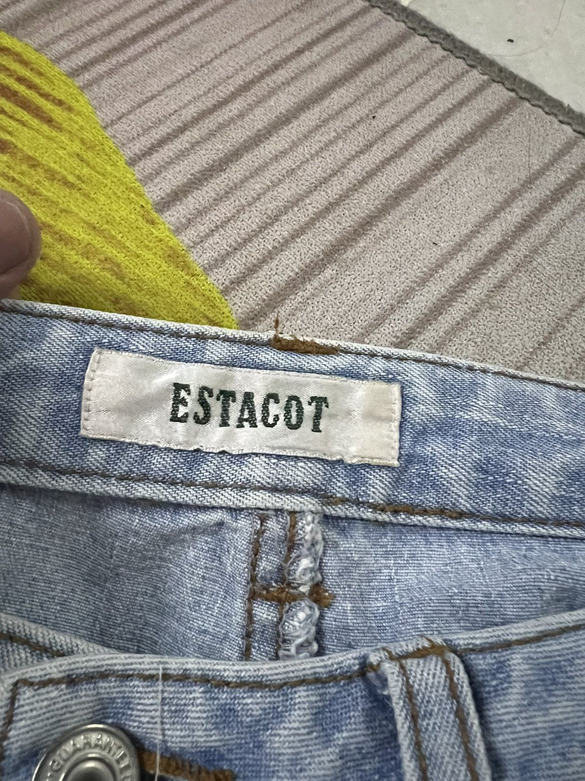 Japanese Brand 💥Flare💥Estacot Faded Distress Jean Like Tornado Mart Size US 28 / EU 44 - 15 Thumbnail