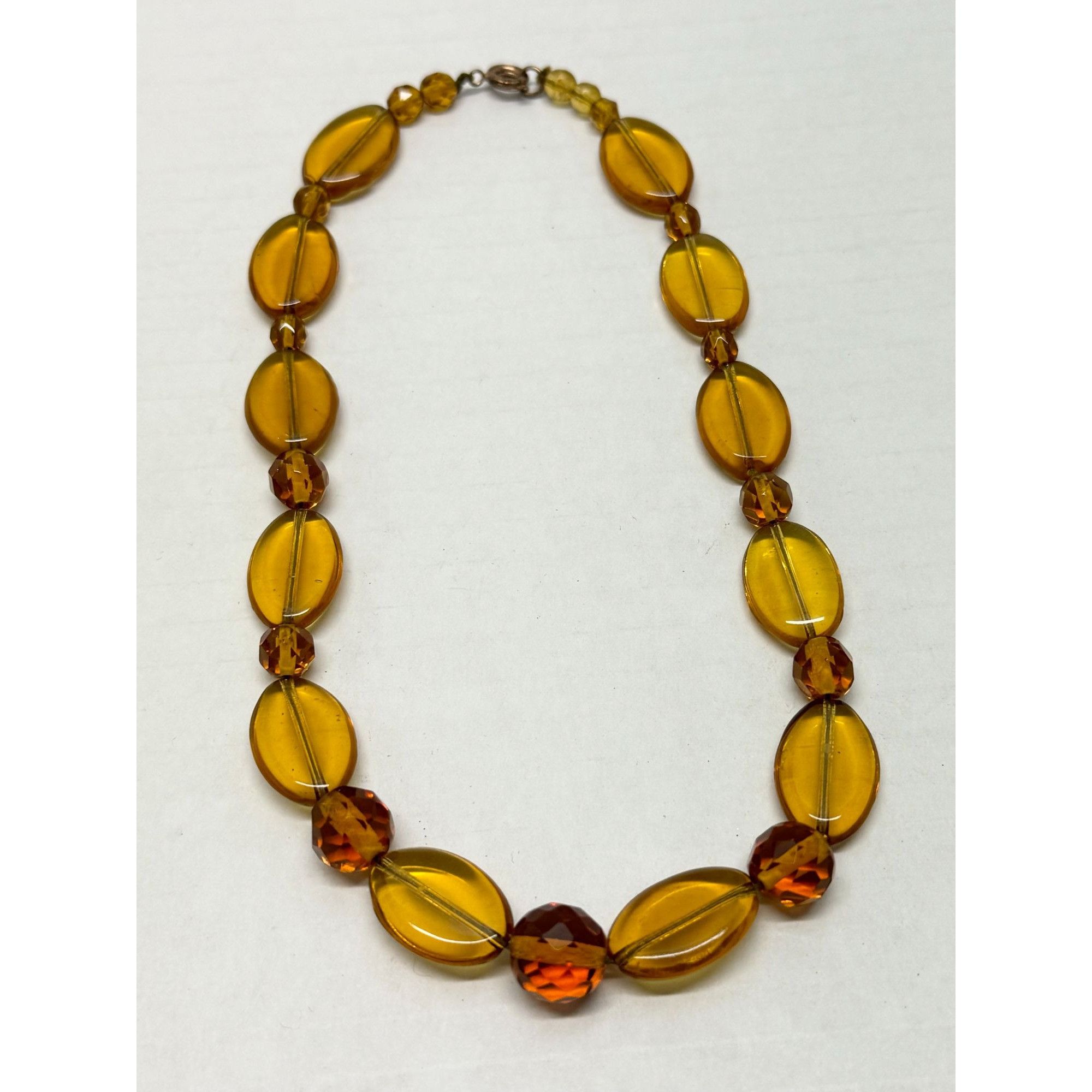 Vintage Vintage Estate Faceted Brown Glass Collar Necklace Size ONE SIZE - 3 Thumbnail
