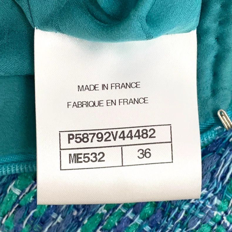 Chanel Chanel Waterfall Series Blue Linen Round Collar Sleeveless Size XS / US 0-2 / IT 36-38 - 8 Thumbnail