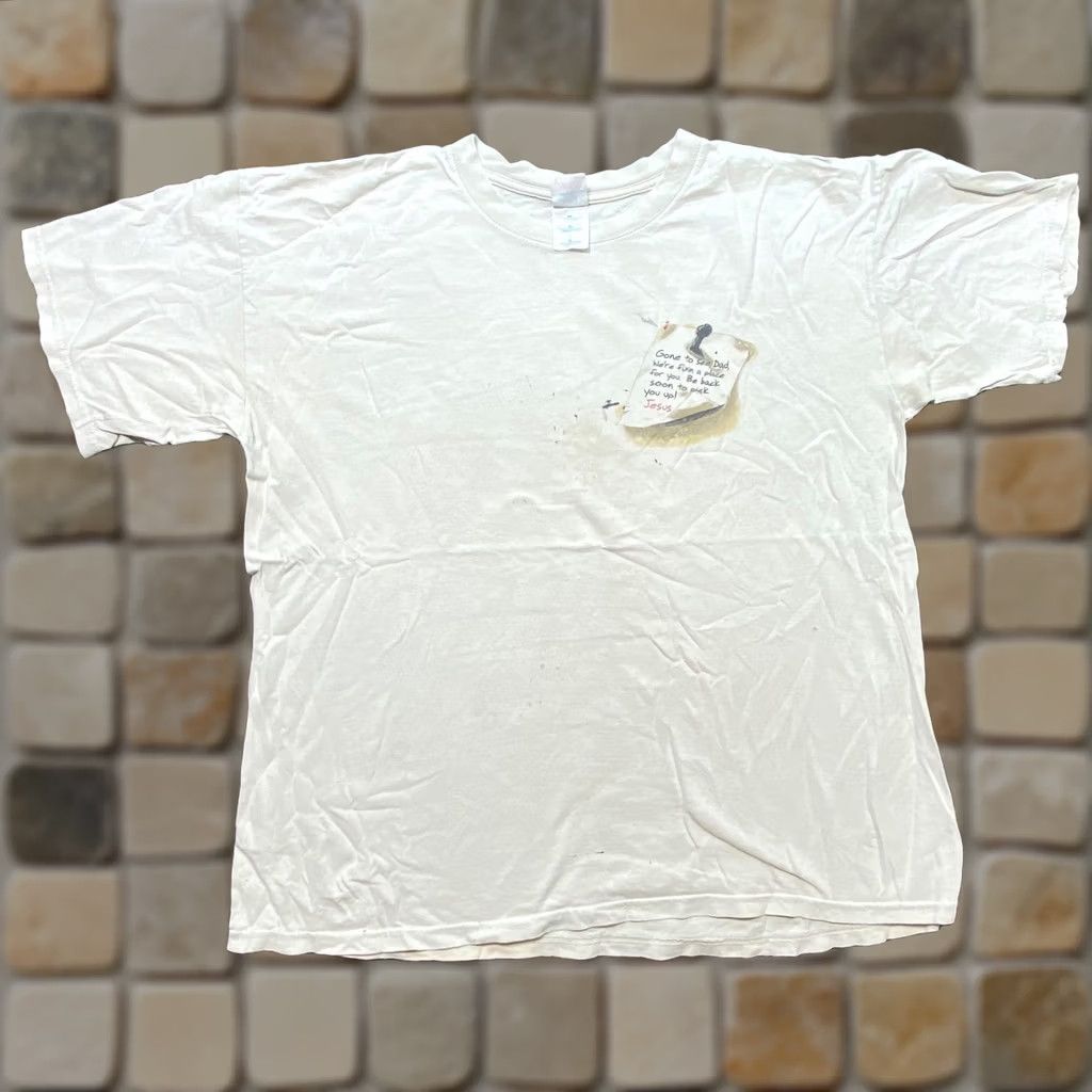 Gildan Gildan T Shirt XL Mens White Living Epistles Christian Jesus Graphic Vintage Shirt Graphic Print 90s Mens Mens Size US XL / EU 56 / 4 - 1 Thumbnail