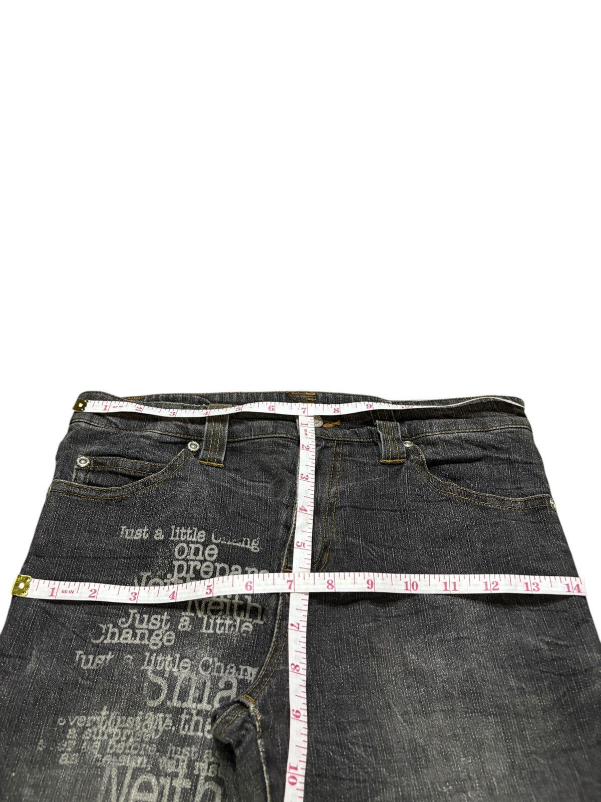 Japanese Brand Vintage Japanese Brand Printed Distressed Flare Jeans Size US 28 / EU 44 - 12 Thumbnail
