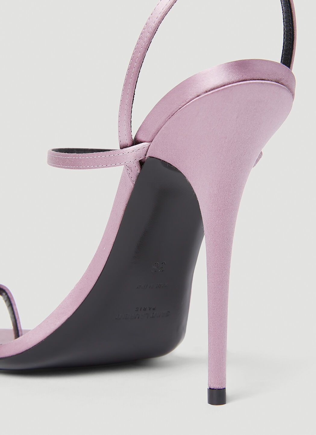 Saint Laurent Paris o1s1wg111024 Dive Sandals in Silk Satin in Ancient Pink Size US 11 / IT 41 - 5 Thumbnail