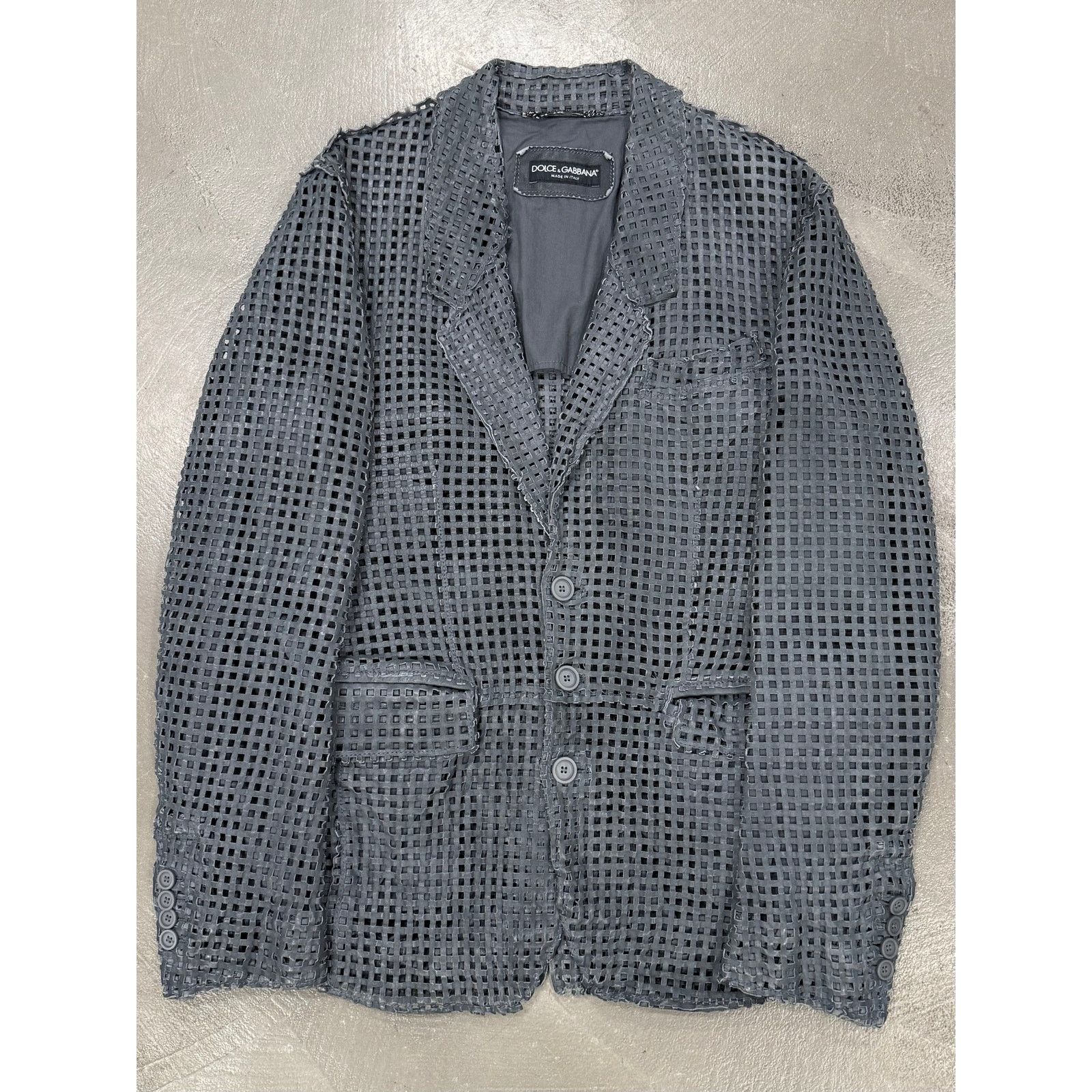 Dolce & Gabbana S/S2012 Dolce & Gabbana runway laser cut leather blazer Size L / US 10 / IT 46 - 1 Thumbnail