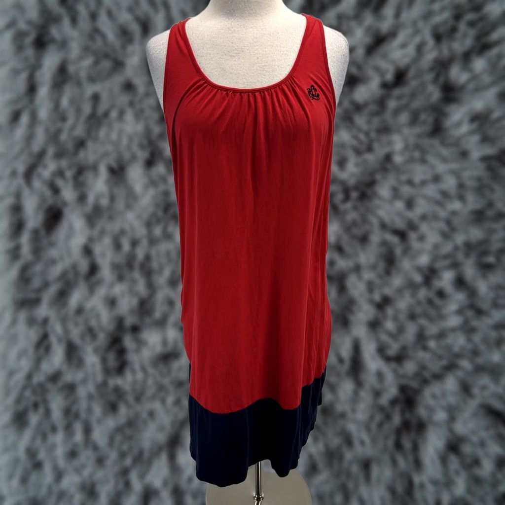 Ralph Lauren Lauren Ralph Lauren Nightgown Women’s M Red Sleeveless Monogram Navy Colorblock Classic Preppy Gown Mens? Womens Size 32" / US 10 / IT 46 - 1 Thumbnail