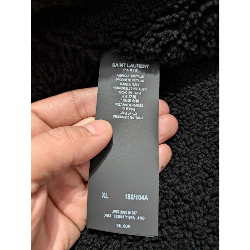 Saint Laurent Paris o1rshd1 Q:2 / Shearling Denim Jacket in Light Blue Size US XL / EU 56 / 4 - 18 Thumbnail