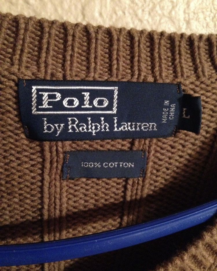 Polo Ralph Lauren Vintage Men's large polo v neck sweater by Ralph Lauren Size US L / EU 52-54 / 3 - 4 Thumbnail