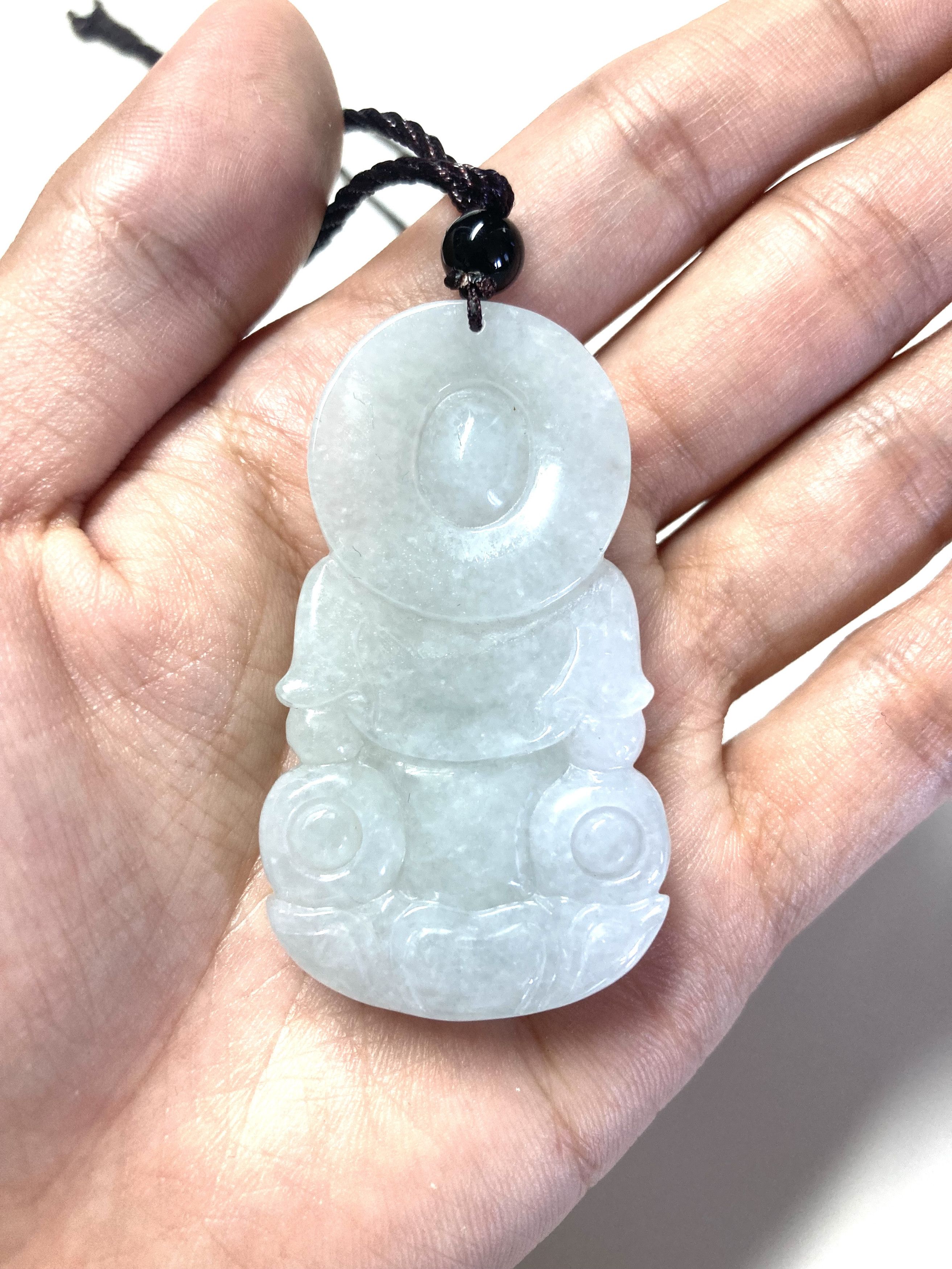 Other 60003 Certified Jadeite jade Green Guanyin kwan Yin Pendant Size ONE SIZE - 7 Thumbnail