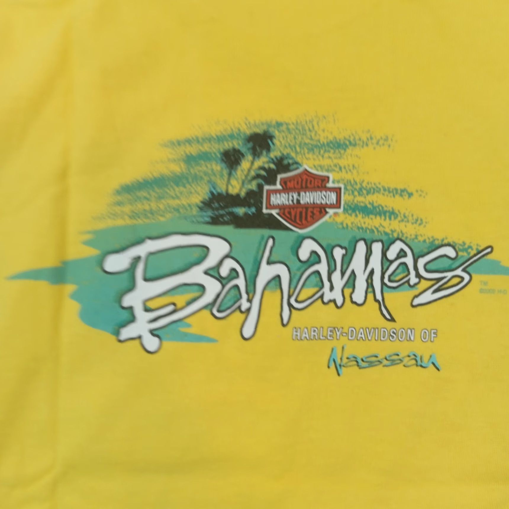 Harley Davidson Harley-Davidson Biker Shirt Mens Small Yellow Short Sleeve Crew Neck Cotton Size US S / EU 44-46 / 1 - 8 Thumbnail