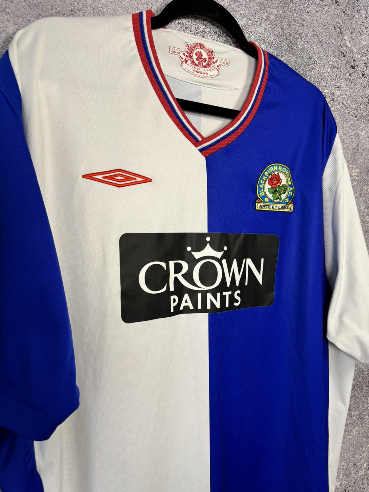 Umbro Vintage Blackburn Rovers 2009/10 Umbro Soccer Jersey Size US XXL / EU 58 / 5 - 7 Thumbnail