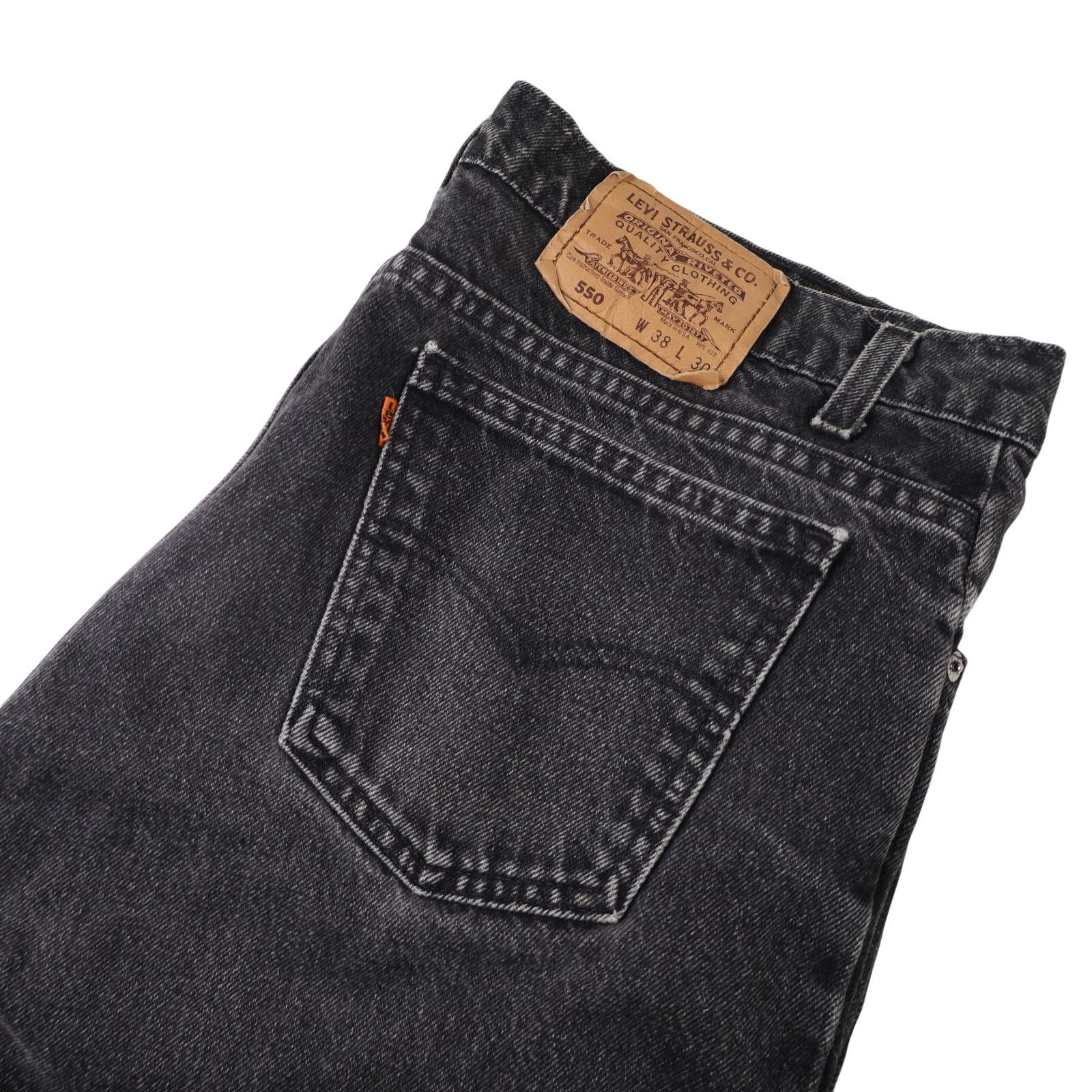 Levi's × Vintage Vintage Levis 550 Orange Tab Relaxed Fit Denim Jeans Size US 38 / EU 54 - 11 Thumbnail