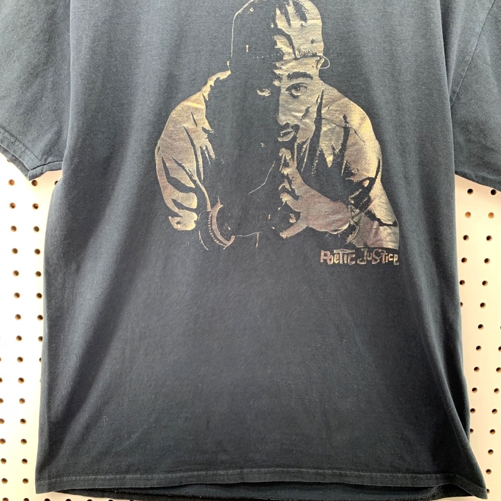 Vintage Poetic Justice Tupac 2PAC Shirt Mens L Black Rap Hip Hop Crew Neck Short Sleeve T-Shirt Size US L / EU 52-54 / 3 - 4 Thumbnail