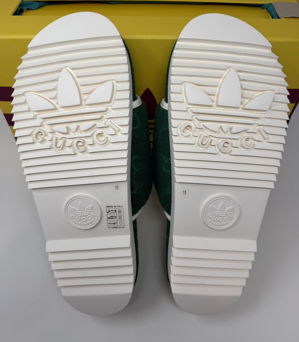 Adidas × Gucci Gucci X Adidas GG Platform Sandal Green Size US 12 / EU 45 - 4 Thumbnail