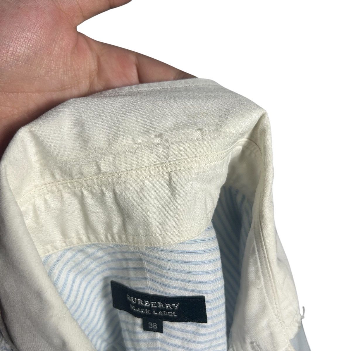 Burberry Burberry Embroidery Logo Button Up Long Sleeve Shirt Size M / US 6-8 / IT 42-44 - 9 Thumbnail