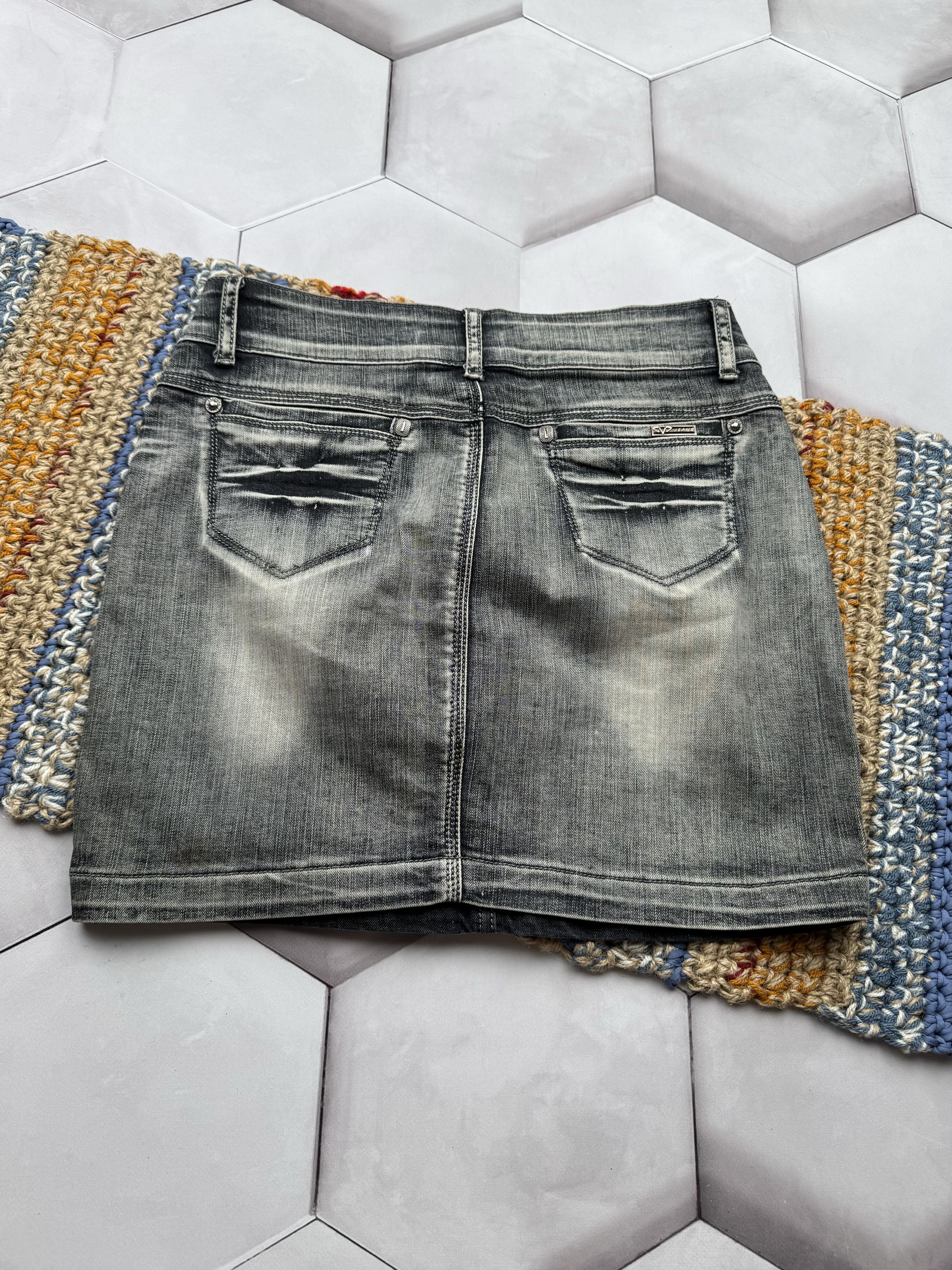 Japanese Brand Vintage Faded Mini Skirt Size 30" / US 8 / IT 44 - 3 Thumbnail