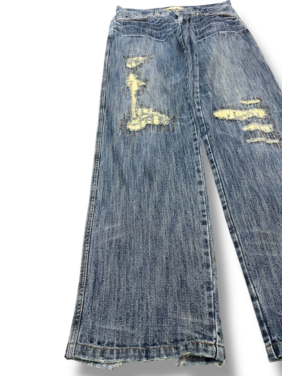 Japanese Brand × Vintage Vintage Japanese Brand Baggy Grunhe Distressed Denim Size US 30 / EU 46 - 3 Thumbnail