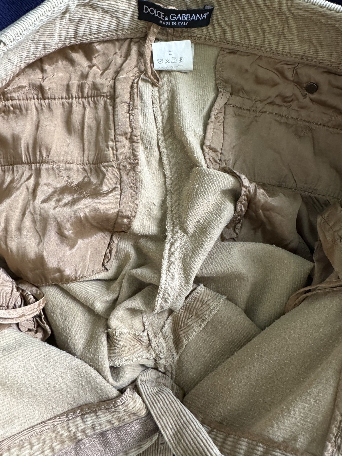 Dolce & Gabbana Men’s Dolce & Gabbana Beige Corduroy Wide Leg Flare Pants Size US 28 / EU 44 - 20 Thumbnail