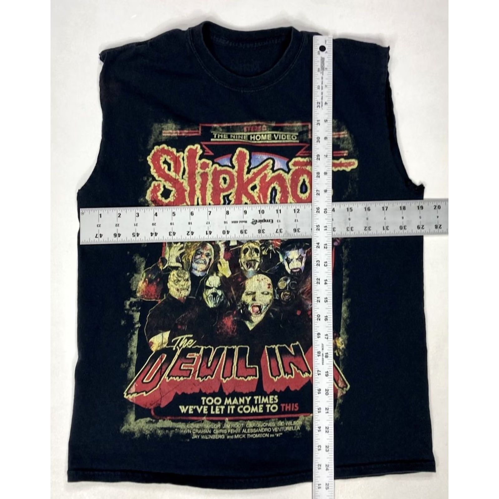 Vintage VINTAGE Slipknot Women T-Shirt Sleeveless Black Medium Crew Neck Cotton Graphic Music Sleeveless Shirt Size M / US 6-8 / IT 42-44 - 6 Thumbnail