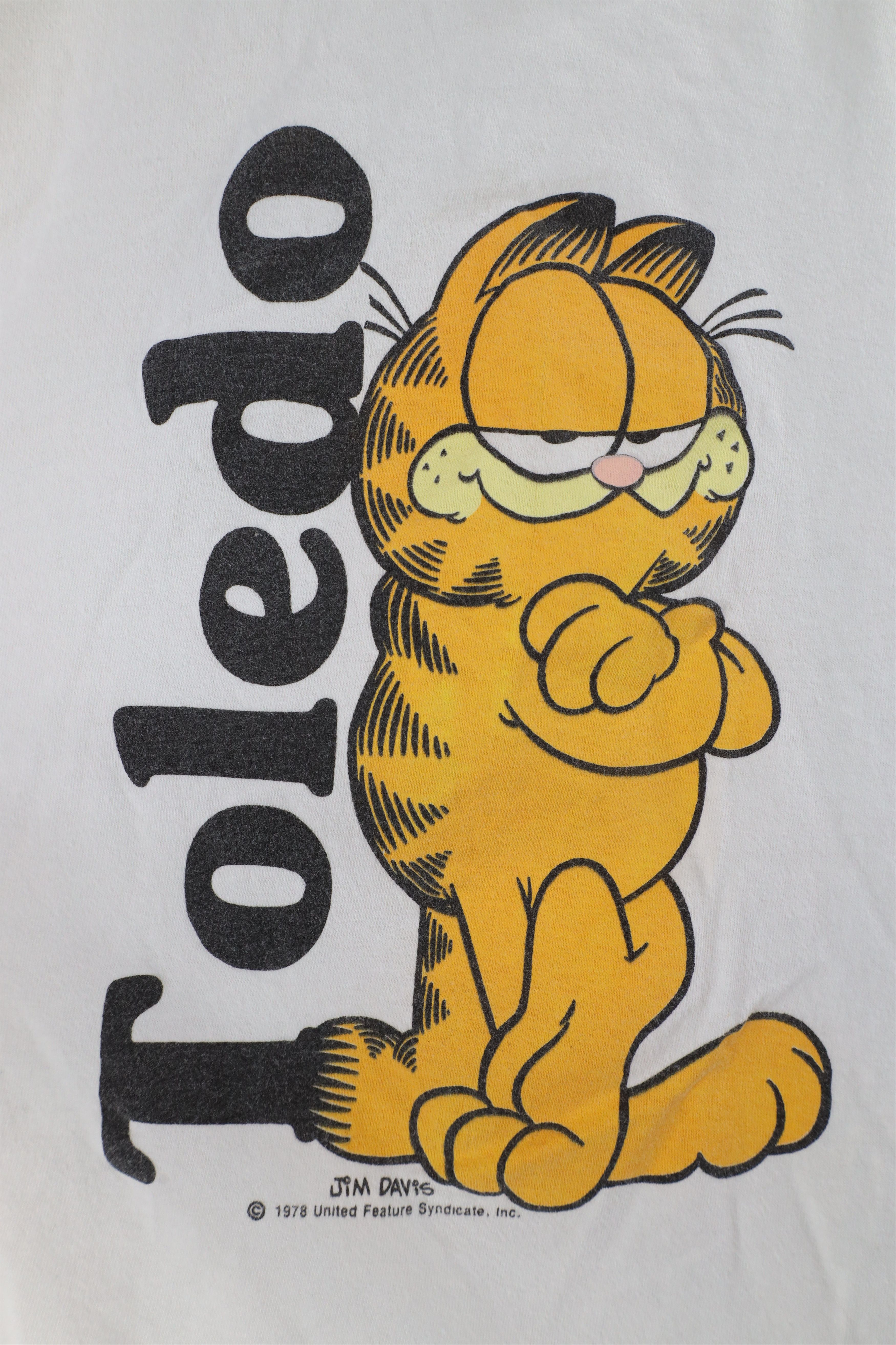 Vintage Vintage 70s Garfield the Cat Toledo Ohio T-Shirt White USA Size US L / EU 52-54 / 3 - 4 Thumbnail
