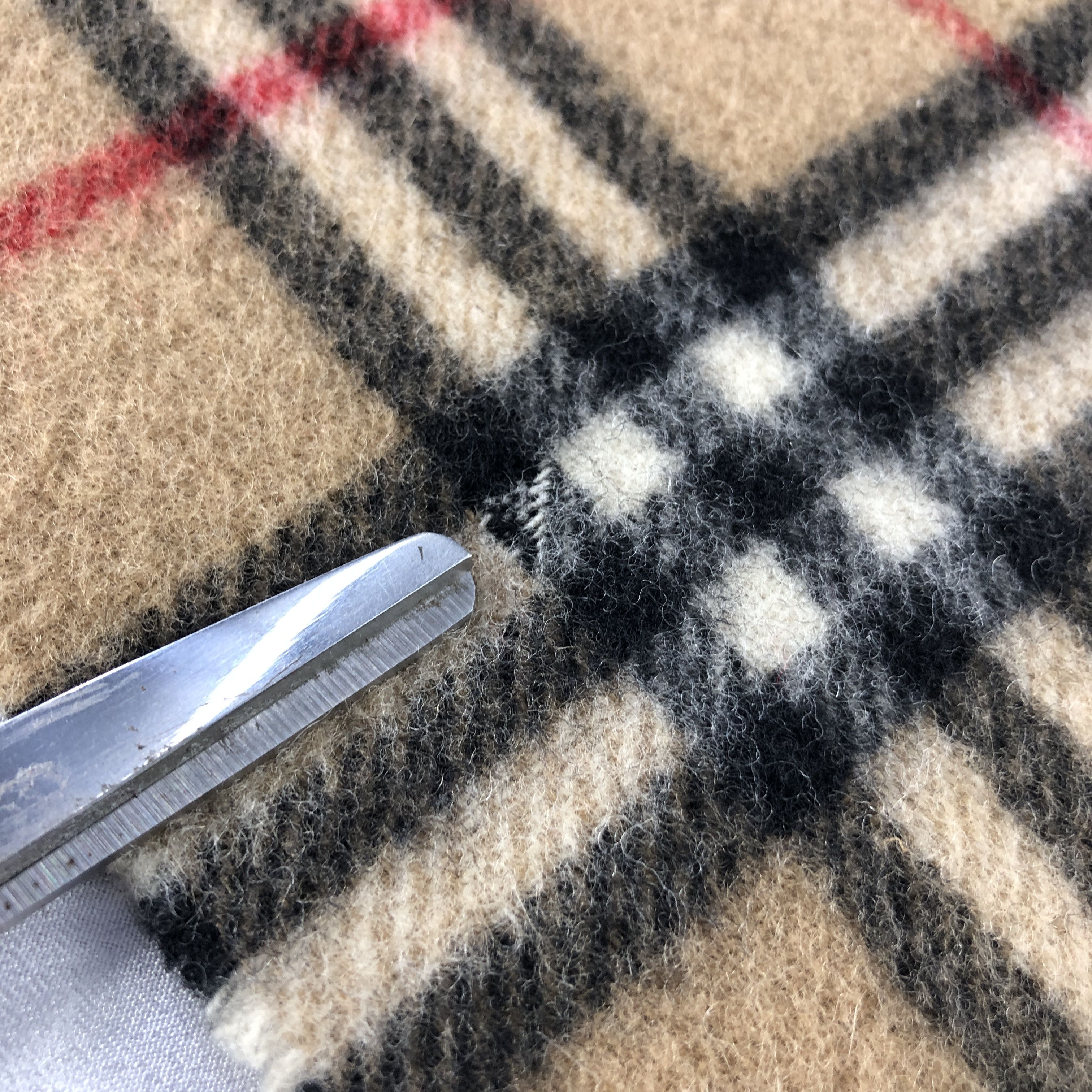 Burberrys Nova Check Tan Wool Scarf Muffler V2840