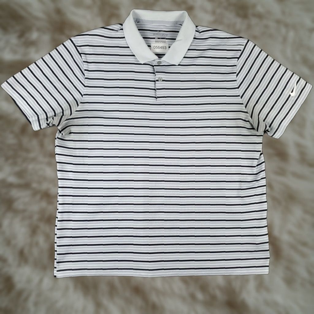 Nike Nike Polo Shirt Mens XL Blue Striped Dri-Fit Golf Casual Short Sleeve Polo Shirt XL Mens Blue Striped Nike Dri-Fit Golf Casual Short Sleeve Size US XL / EU 56 / 4 - 1 Thumbnail