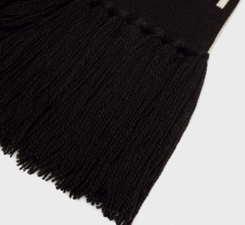Celine o1bcso1str0225 2AUN7968P Size: OS / Scarf in Black & White Size ONE SIZE - 2 Thumbnail