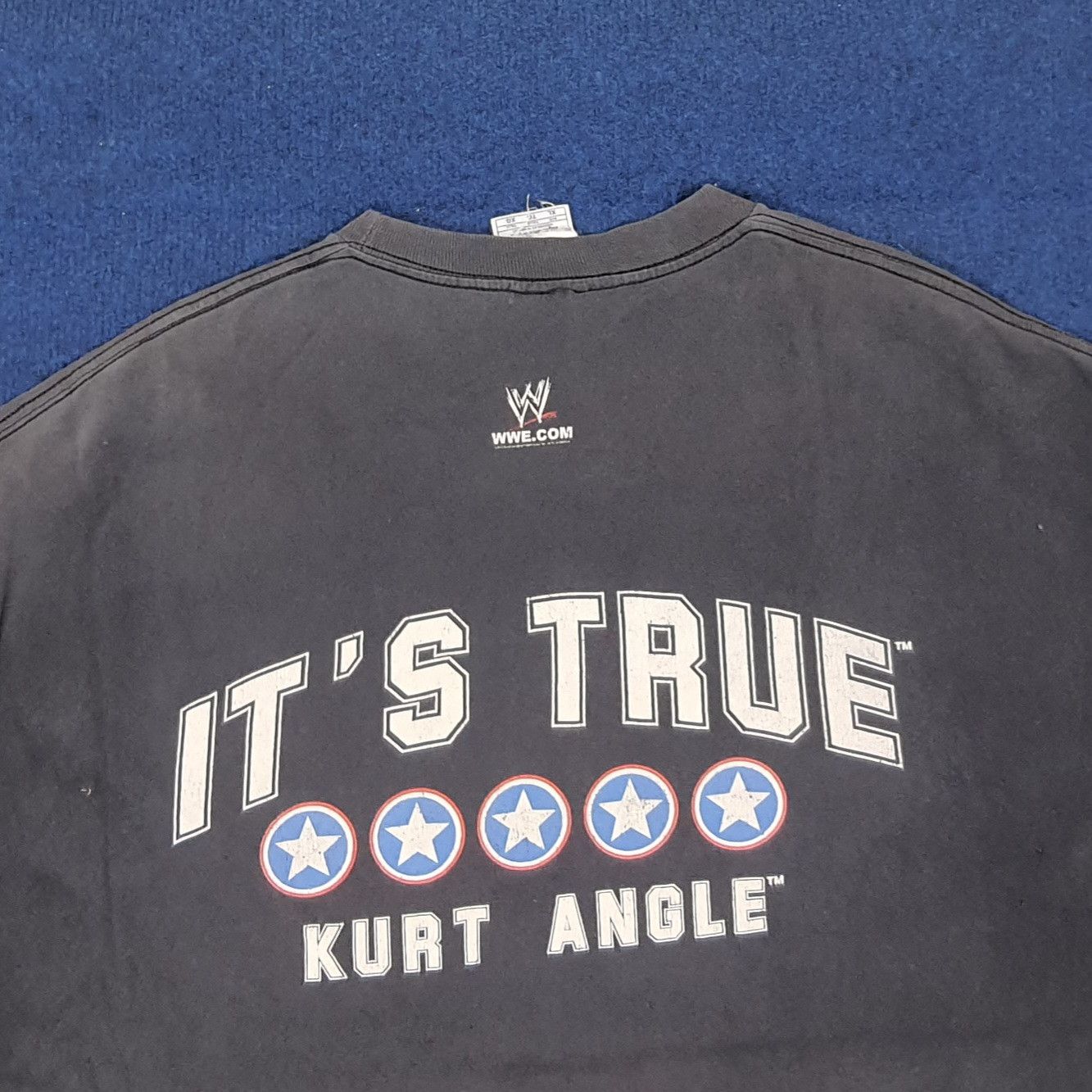 WWE Vintage WWE Kurt Angle American Wrestler Tshirt C249N45 Size US XL / EU 56 / 4 - 5 Thumbnail