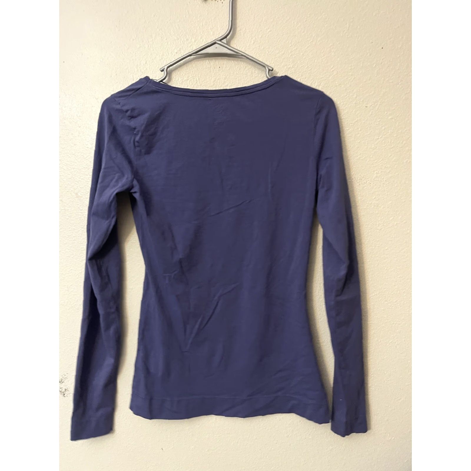 H&M H&M Women's T-Shirt Shirt Purple Long Sleeve Round Neck Small Size S Casual Basic Size S / US 4 / IT 40 - 2 Thumbnail