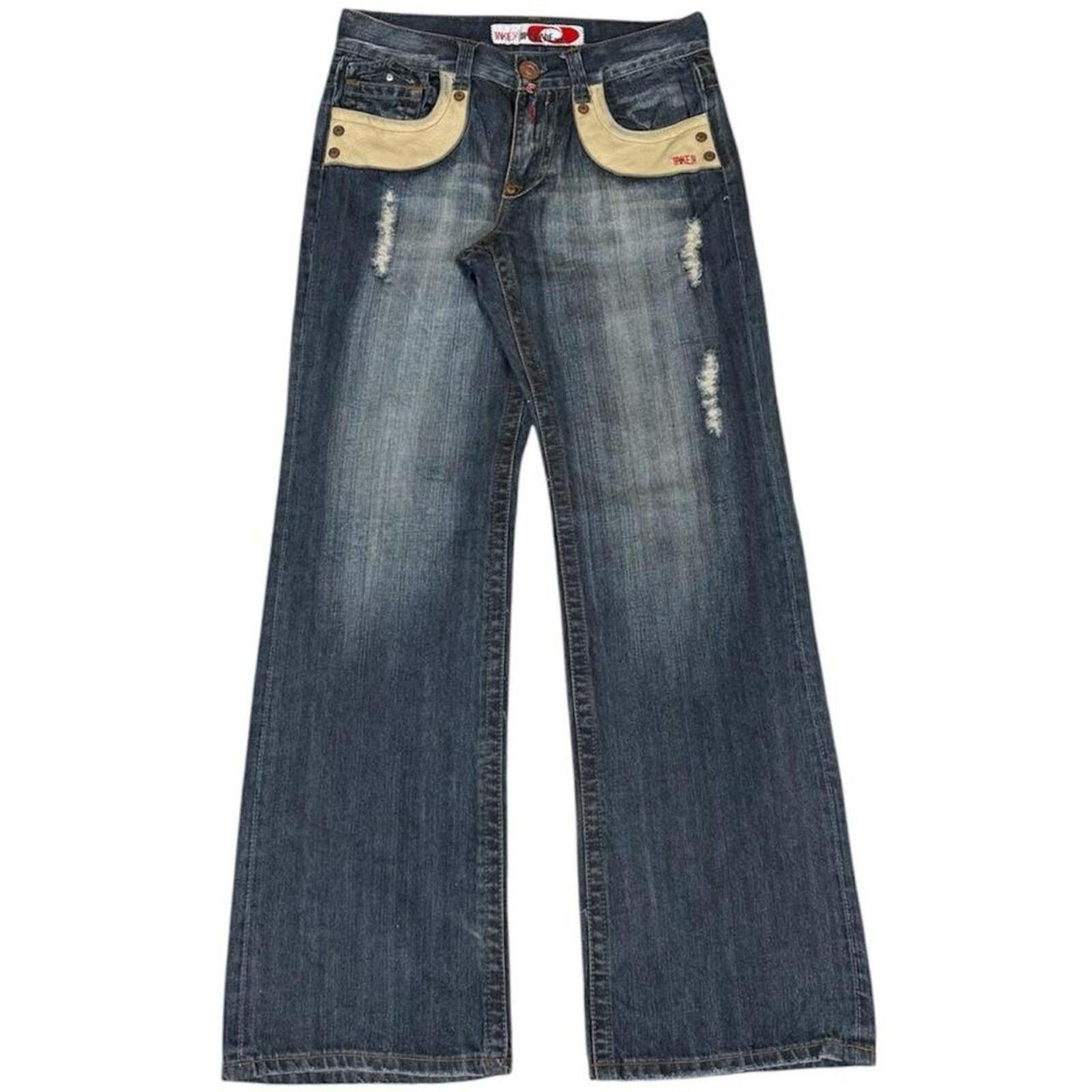 Other Y2K Take Two leather work bootcut style denim jeans Size US 31 - 2 Thumbnail