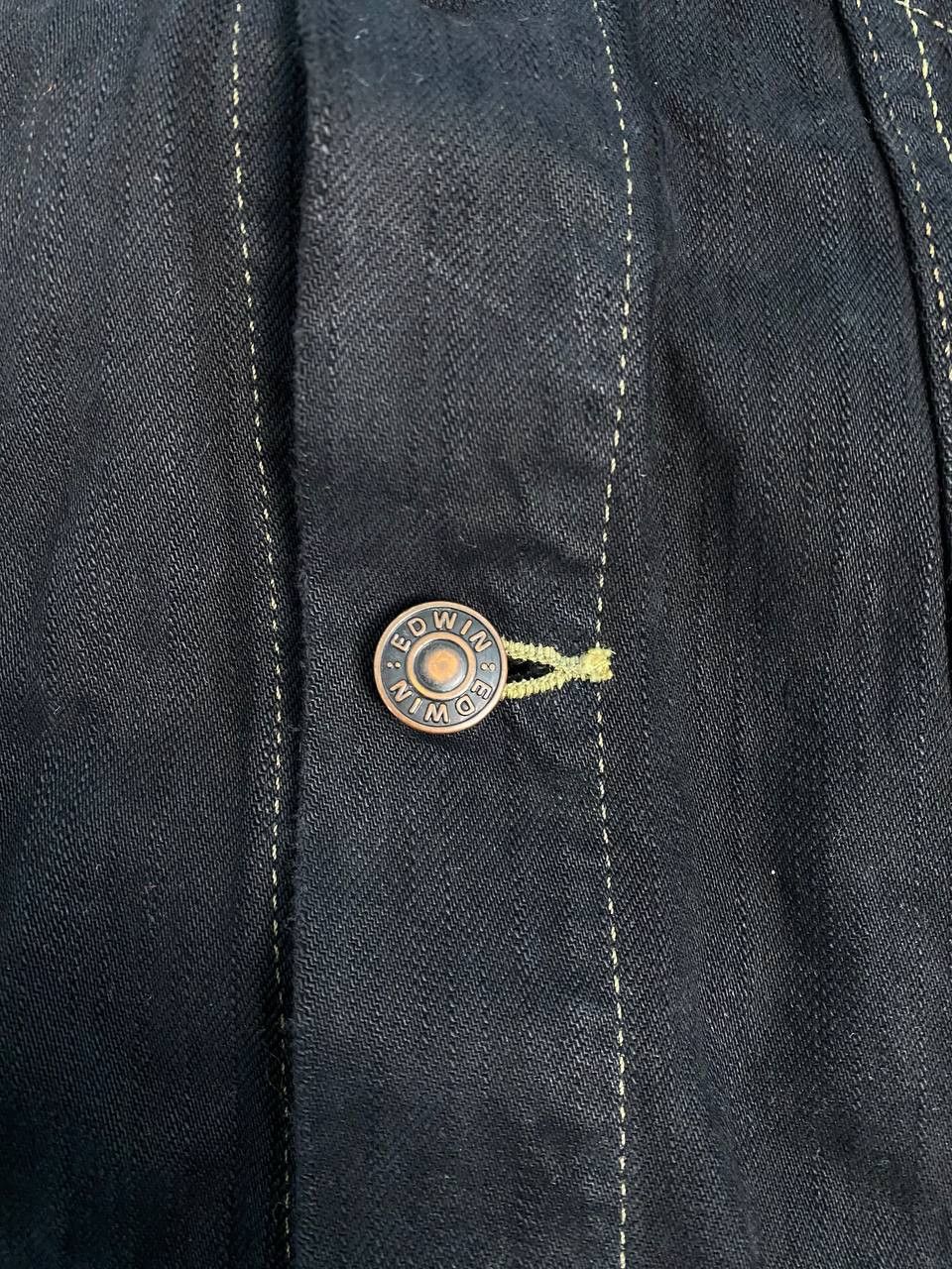 Edwin × Japanese Brand Vintage Edwin Orange Tab Trucker Jacket Jeans Size US M / EU 48-50 / 2 - 3 Thumbnail