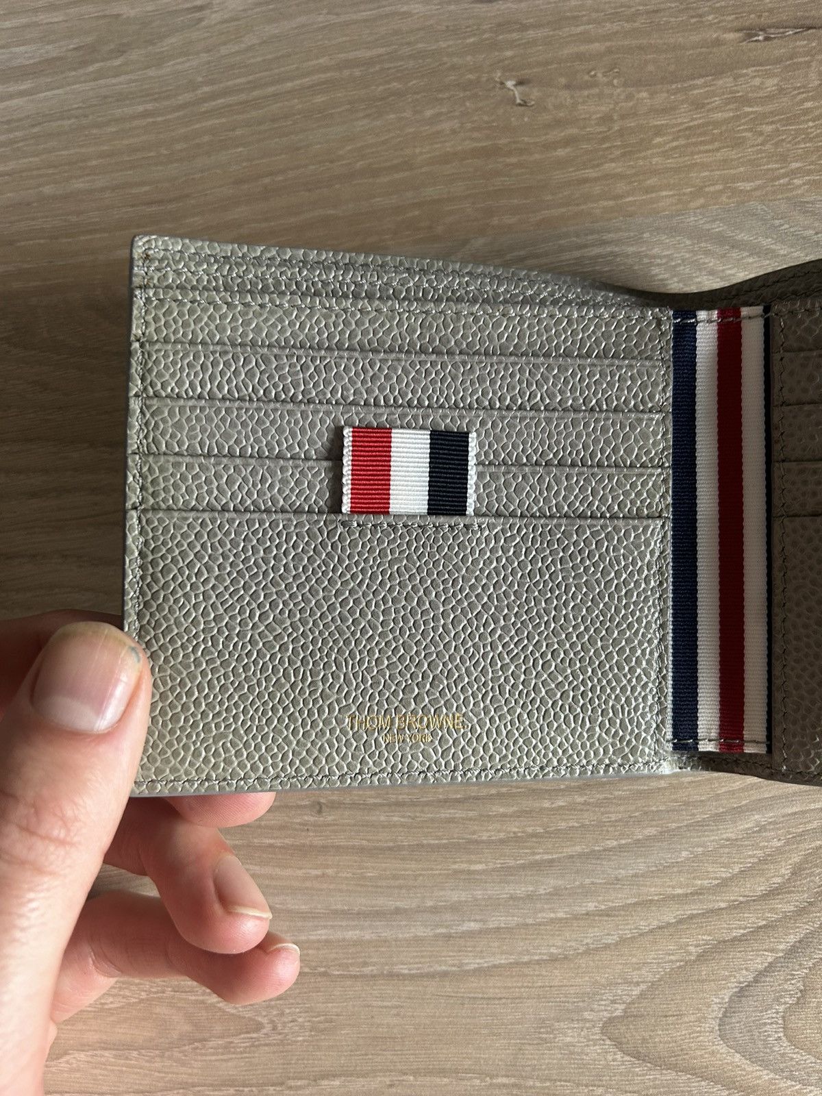 Thom Browne Bifold Grained Leather Wallet Size ONE SIZE - 4 Thumbnail