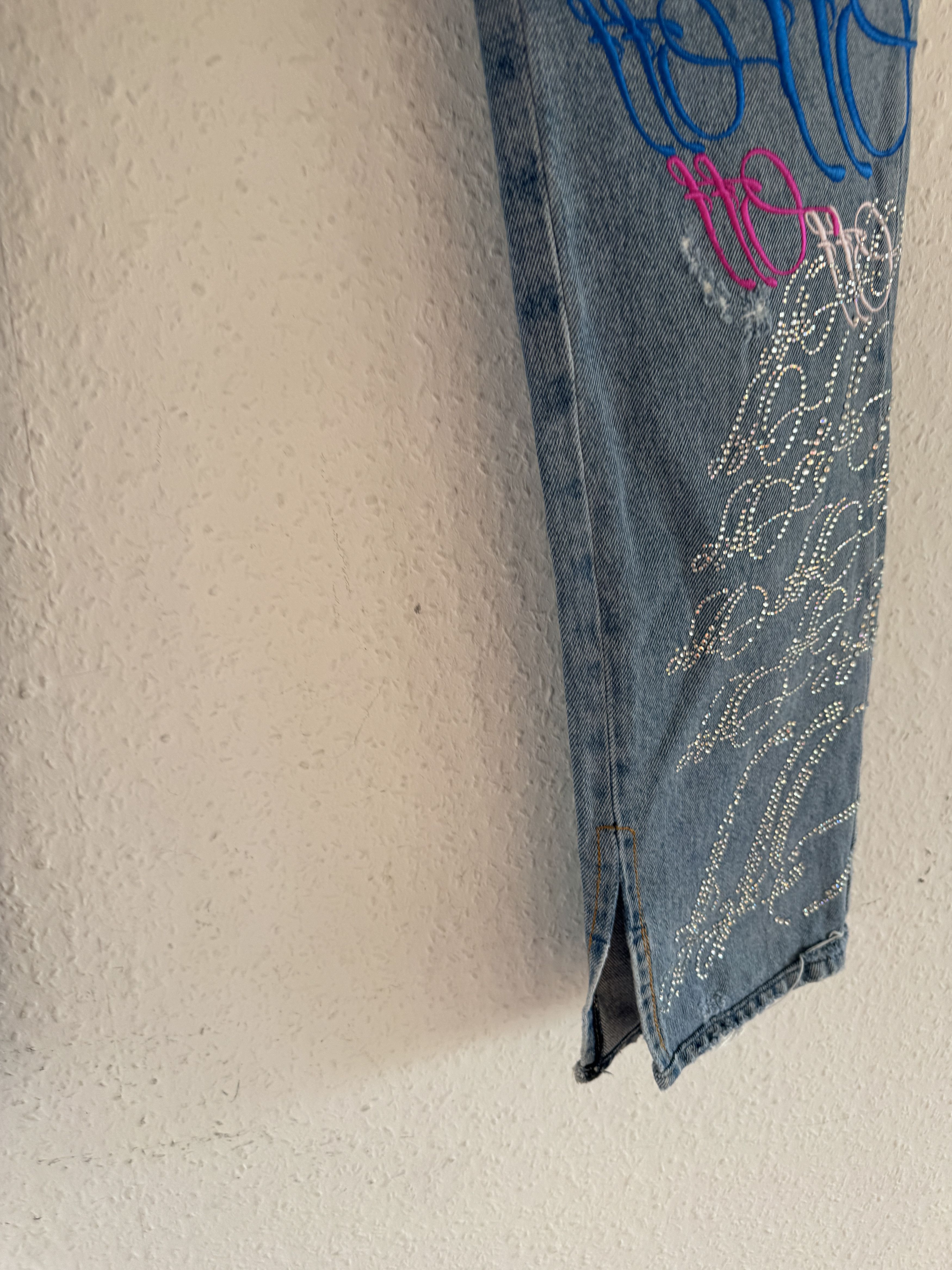 Off-White Rainbow crystal graffiti jeans Size US 32 / EU 48 - 10 Thumbnail
