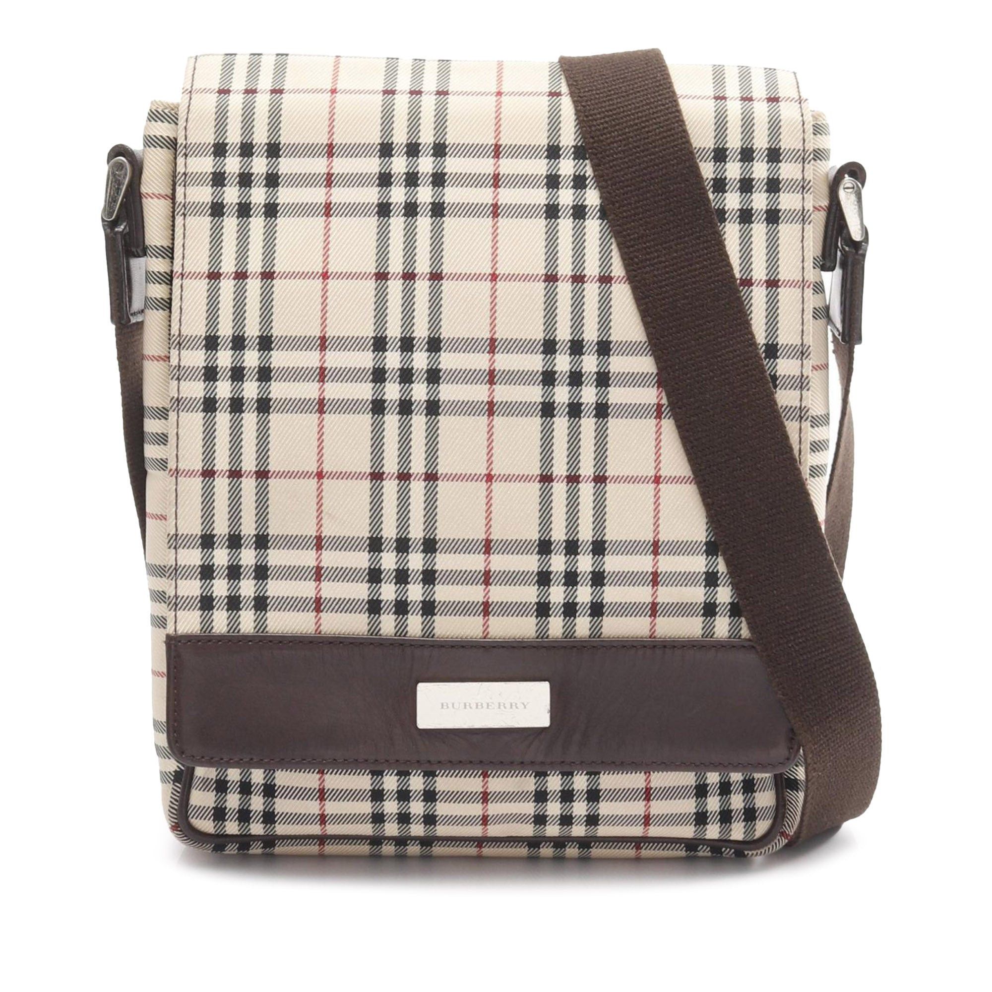 Burberry House Check Canvas Flap Crossbody Size ONE SIZE - 1 Thumbnail