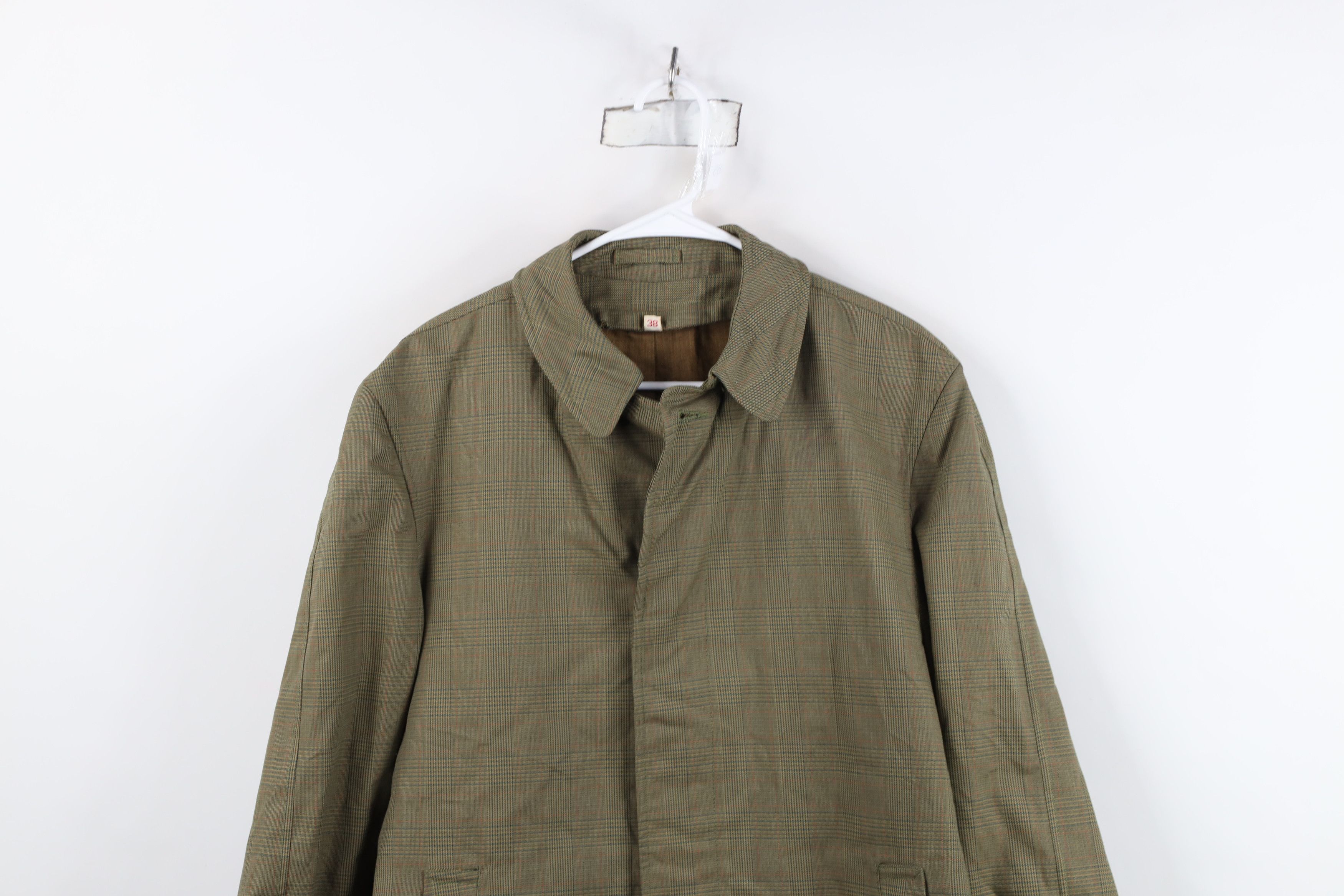 Vintage Vintage 50s 60s Streetwear Houndstooth Paid Trench Coat USA Size US L / EU 52-54 / 3 - 2 Thumbnail