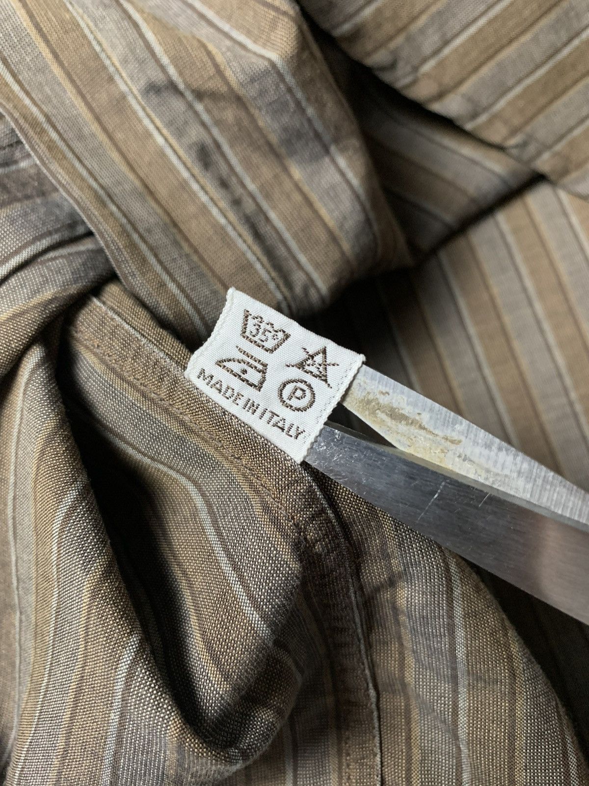 Versace 1980s Gianni Versace Double Big Pocket Stripe Shirt Size US L / EU 52-54 / 3 - 7 Thumbnail