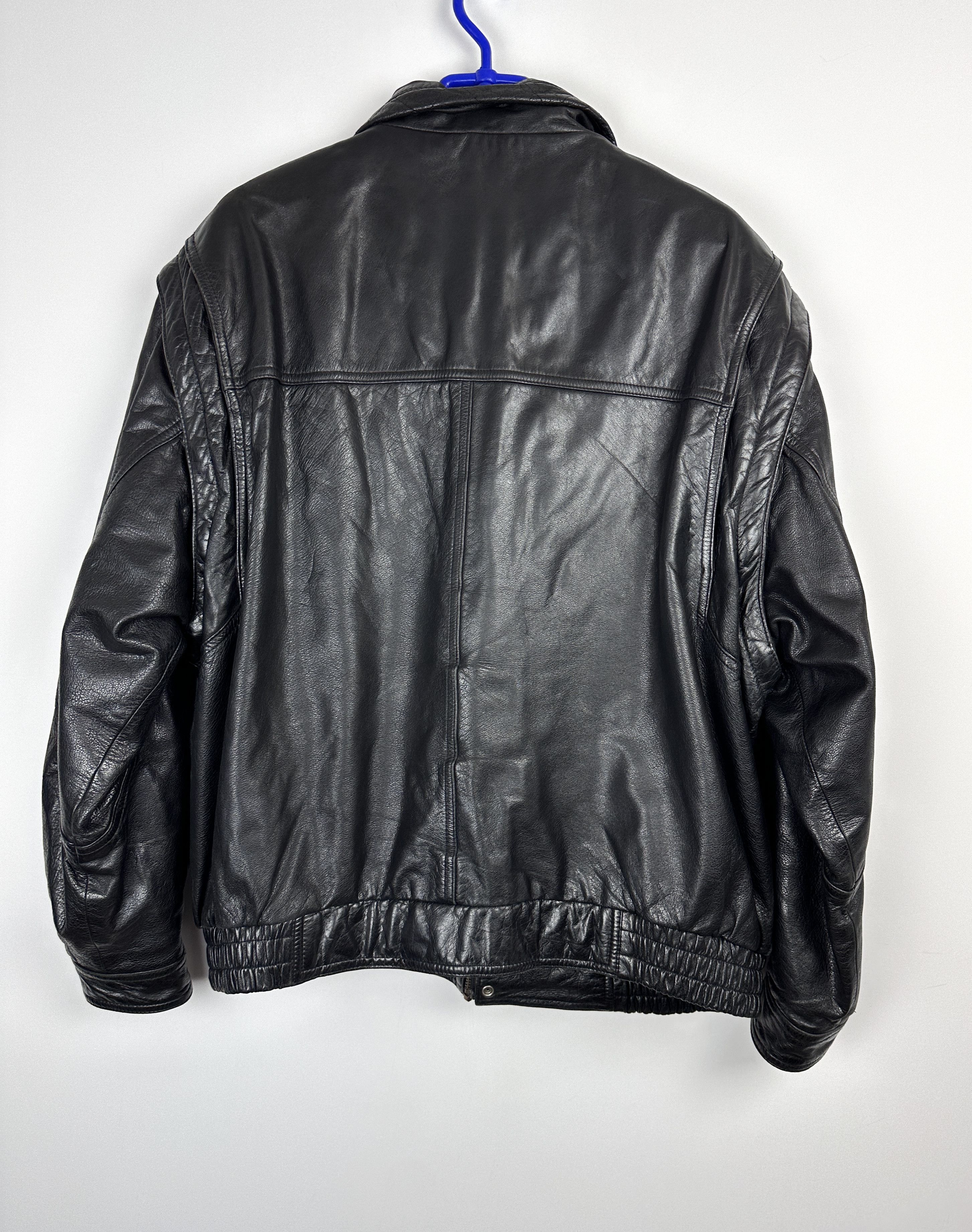 Vintage Vintage Avant Garde men biker boxy leather jacket XL Size US XL / EU 56 / 4 - 7 Thumbnail