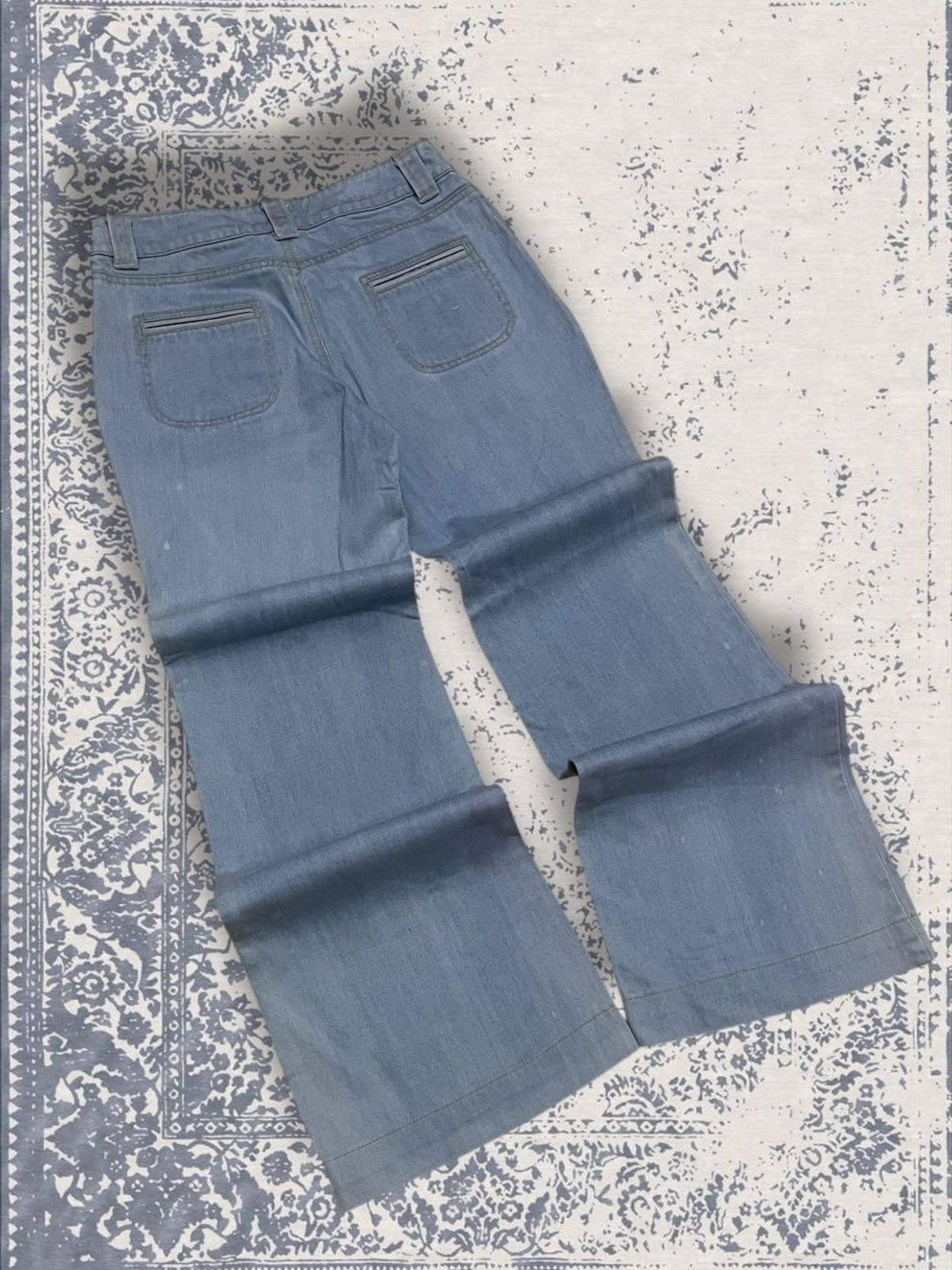 Designer × Japanese Brand × Vintage Vintage 1990s Japan Designer Smork Bushpant Flared Denim Size US 26 / EU 42 - 9 Thumbnail