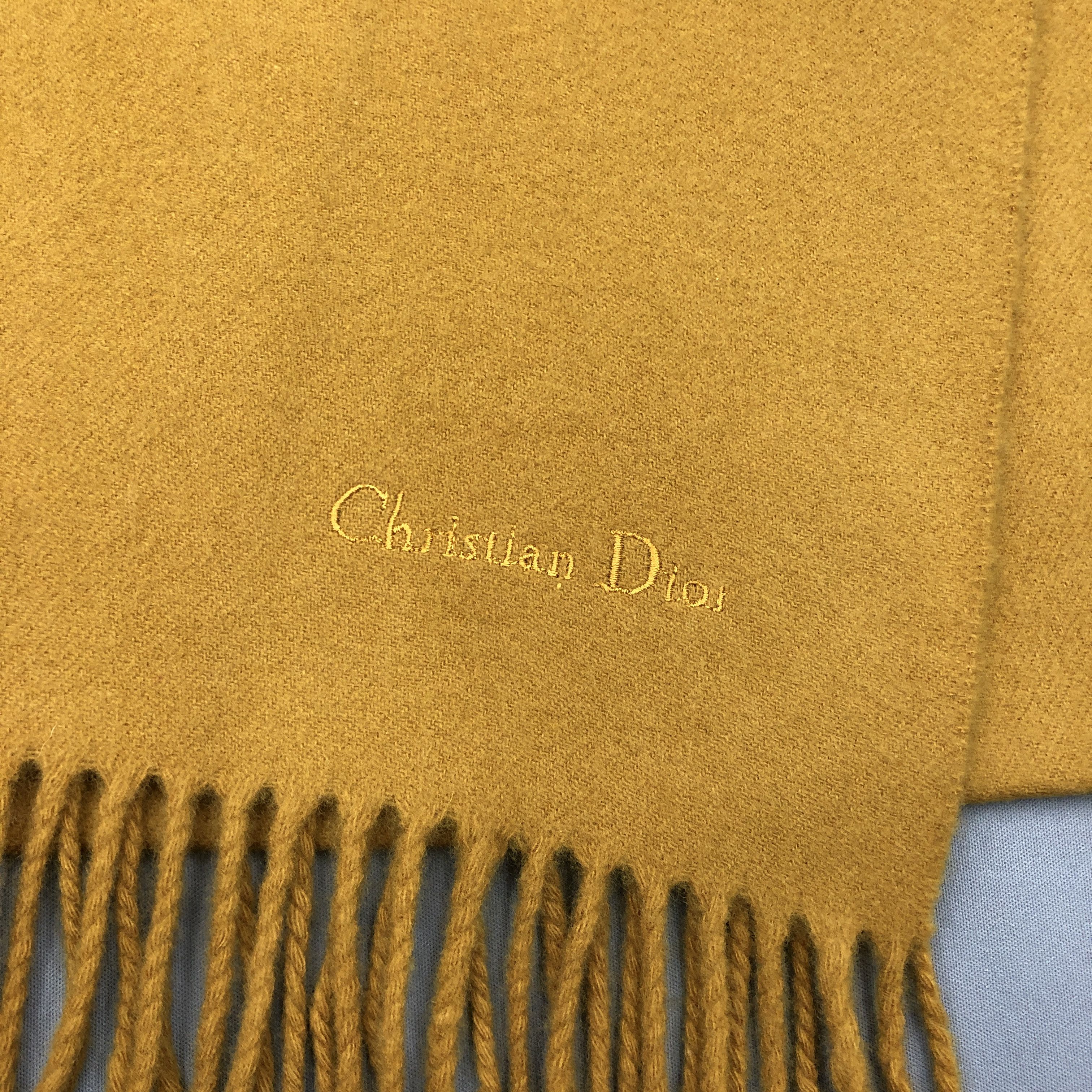 Christian Dior Monsieur Vintage Christian Dior Scarf Muffler Wool Cashmere Scarves Size ONE SIZE - 4 Thumbnail