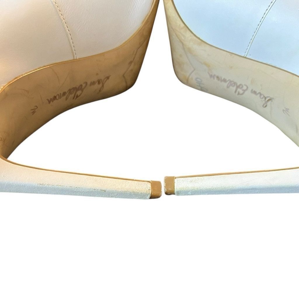 Sam Edelman Sam Edelman Dea White Leather Stiletto High Heels Sz 7.5 Size US 7.5 / IT 37.5 - 6 Thumbnail