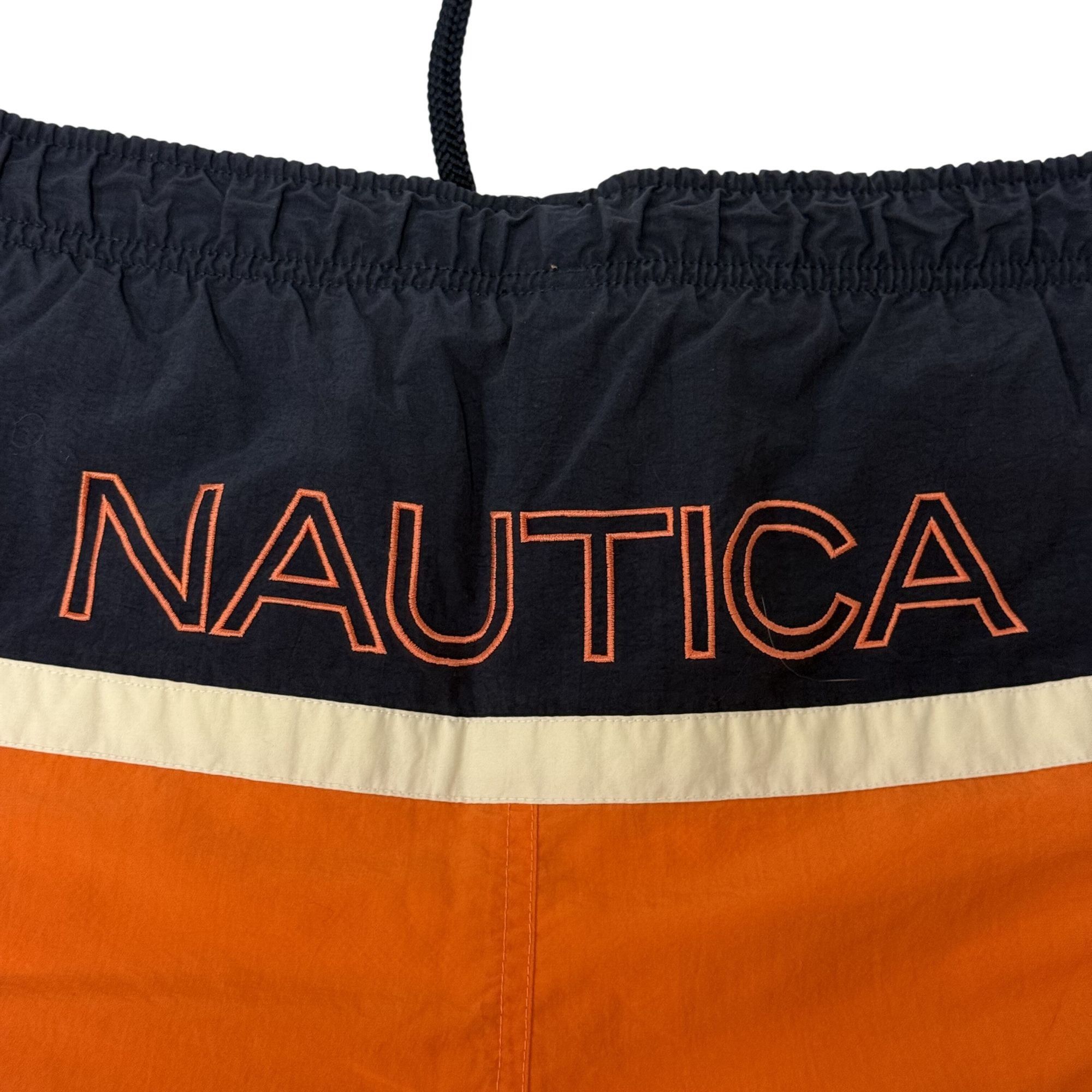 Nautica Vtg Nautica Swim Trunks Orange Blue COLOR BLOCK Shorts Size US 36 / EU 52 - 6 Thumbnail