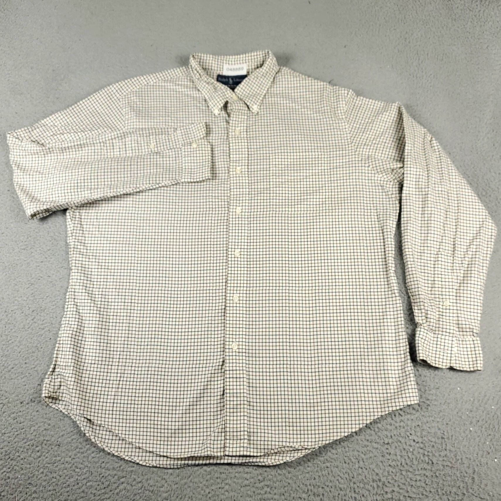 Ralph Lauren Ralph Lauren Button-Up Shirt Mens XL Beige Check Long Sleeve Size US XL / EU 56 / 4 - 2 Thumbnail