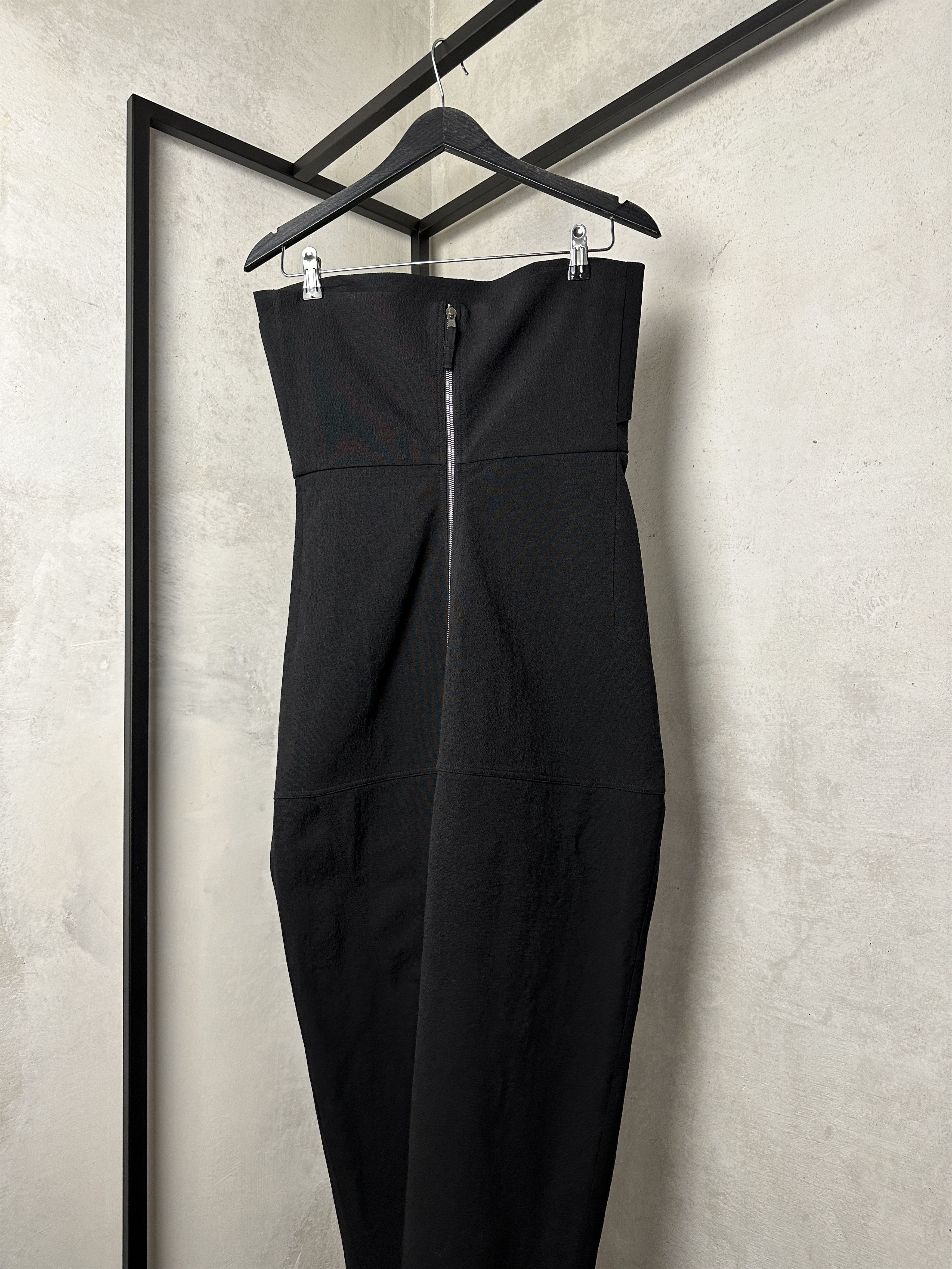Rick Owens Rick Owens Babel SS19 Black Grosgrain Bustier Gown Size S / US 4 / IT 40 - 5 Thumbnail