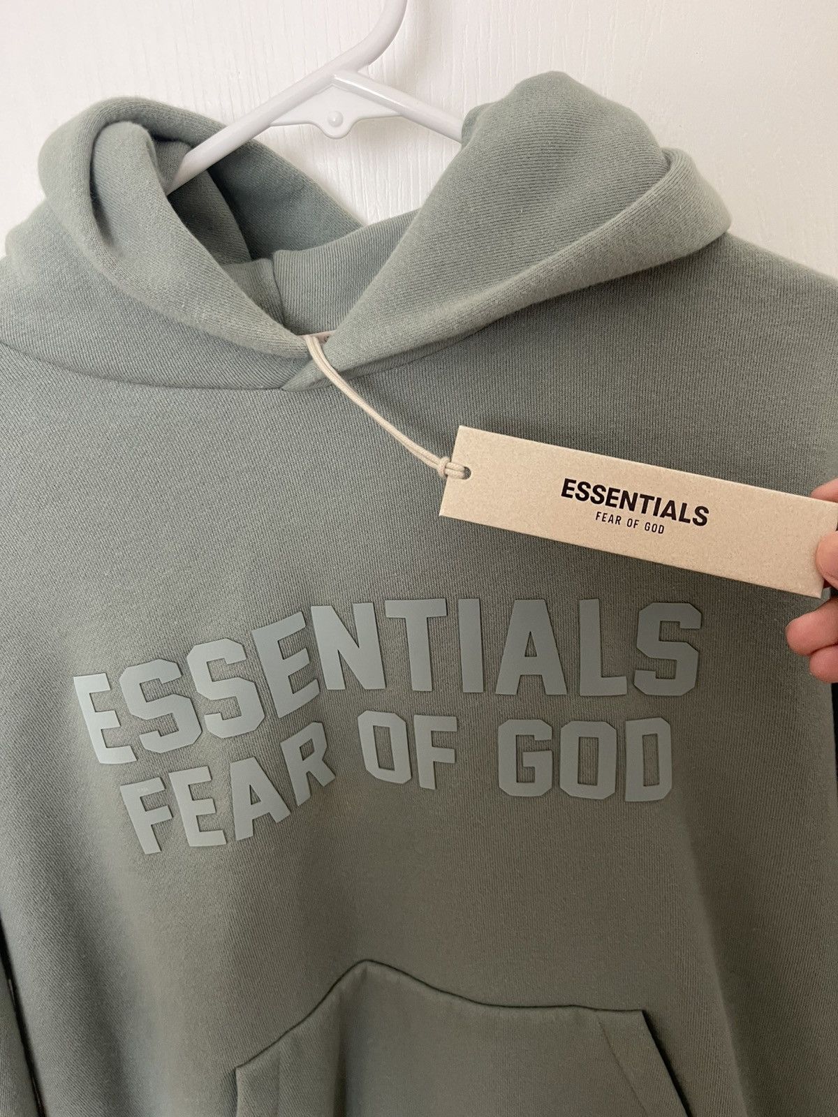Fear of God Fear of God Essentials Hoodie Haze Blue/Green Size L / US 10 / IT 46 - 2 Thumbnail