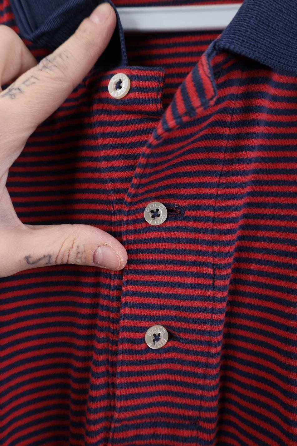 Polo Ralph Lauren Vintage 90s Polo Golf Ralph Lauren Striped Shield Crest Polo Size US L / EU 52-54 / 3 - 5 Thumbnail